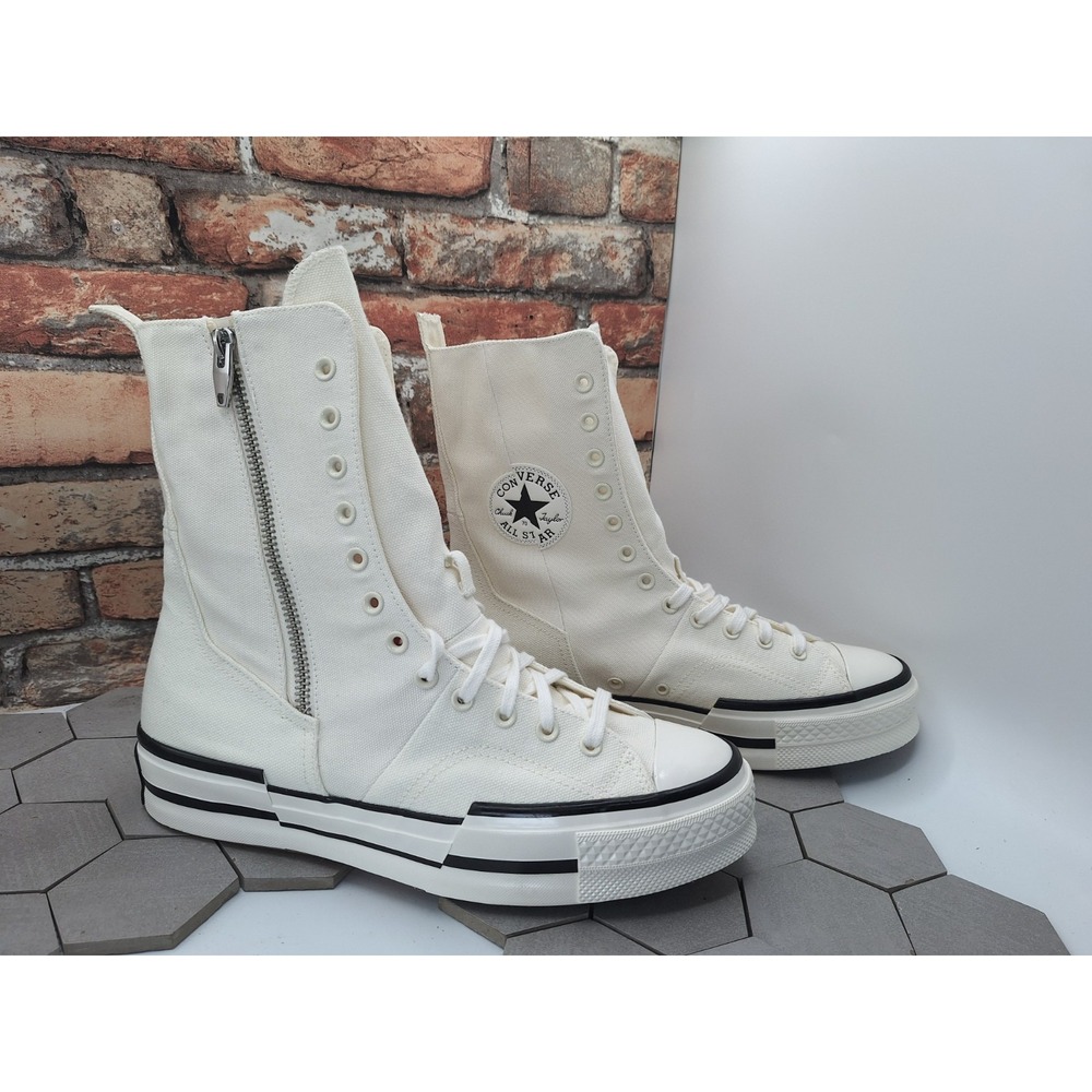 Converse Chuck 70 XX HI 2024 White Platform Zip Tall Knee High Boots Men Sz 13